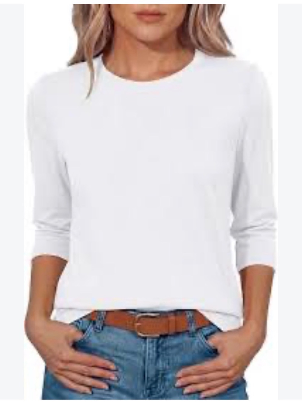 LARACE White Long Sleeve Swing Tunic Top Size Medium NWT